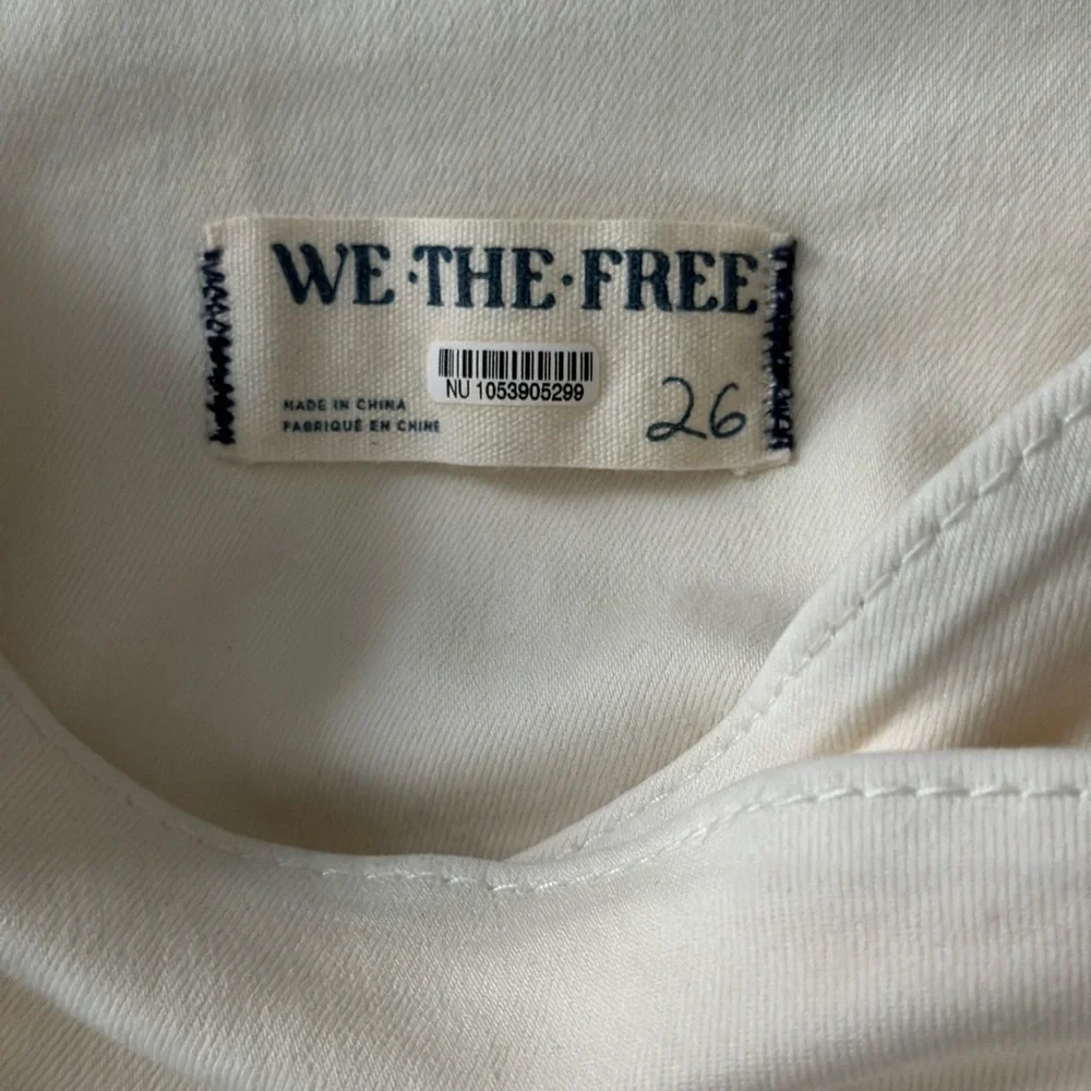 Free People Cream High-Rise Boot Cut Flare Pants